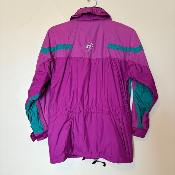 Rubicon Aquanot Vintage Purple Teal Womens Ski Snow Jacket Size L Retro - Picture 2 of 8